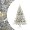vidaXL Konstgjord F&ouml;rbelyst Julgran Silver 120 cm PET