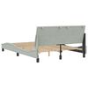 vidaXL Bed Frame without Mattress "Hanko" Light Grey 140x190 cm Velvet
