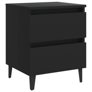 vidaXL S&auml;ngbord svart 40x35x50 cm konstruerat tr&auml;