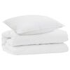 vidaXL T&auml;ckeset med kudde 2 pcs Vit Mikrofiber