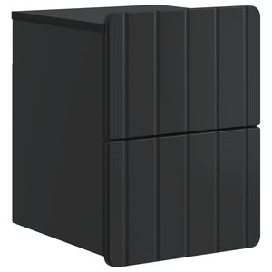 vidaXL V&auml;ggmonterat S&auml;ngbord Svart 33 x 34,5 x 43 cm Konstruerat tr&auml;