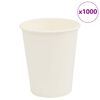 vidaXL Kaffekoppar i papper 1000 st 8oz 200ml vit