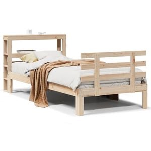 vidaXL S&auml;ngram med huvudgavel 90x200 cm massiv furu