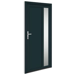 vidaXL Ytterd&ouml;rr antracit 98x200 cm PVC
