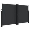 vidaXL Inf&auml;llbar sidomarkis svart 140x1200 cm