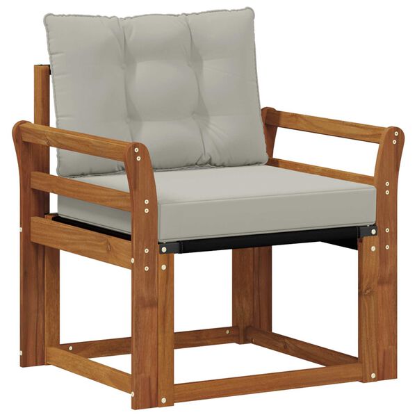 vidaXL Utomhussoffset Massivt Akaciatr&auml; och Textilene