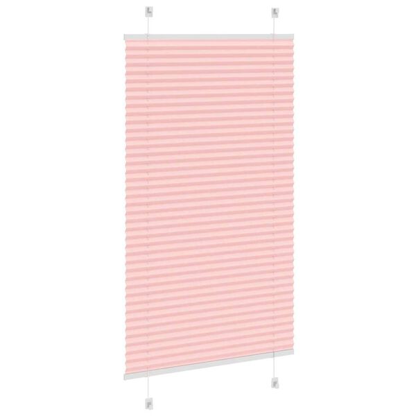 vidaXL Plisserad persienn rosa 75x150 cm tyg bredd 74,4 cm polyester