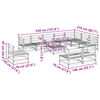 vidaXL Soffgrupp f&ouml;r tr&auml;dg&aring;rden 11 delar vaxbrun massiv furu