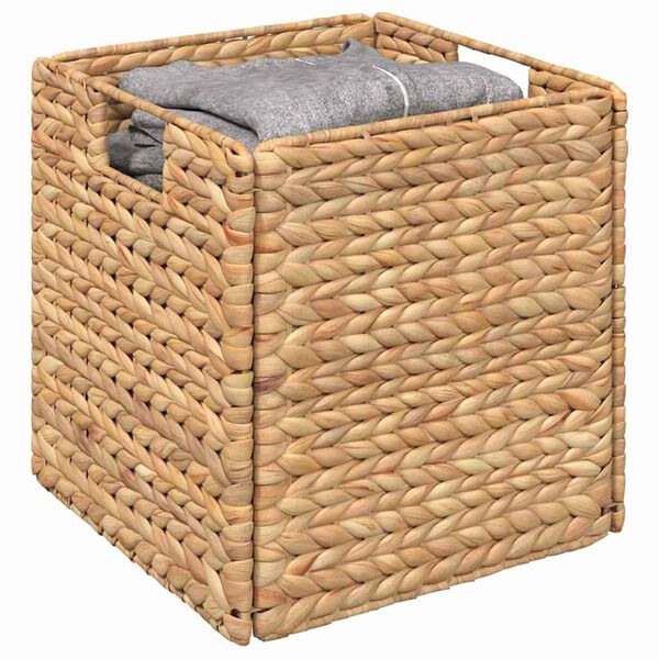 vidaXL F&ouml;rvaringskorgar 2 pcs Naturf&auml;rg 28 x 28 x 28 cm Vattenhyacint