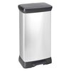Curver Pedalhink Deco rektangul&auml;r 50L silver