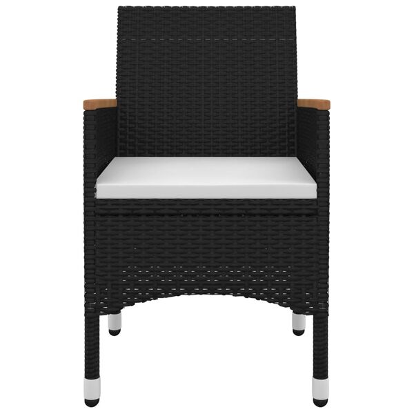 vidaXL Matgrupp f&ouml;r tr&auml;dg&aring;rden med dynor 5 delar konstrotting och glas