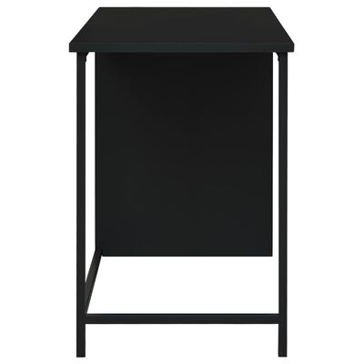 vidaXL Skrivbord med lådor industriell svart 105x52x75 cm stål