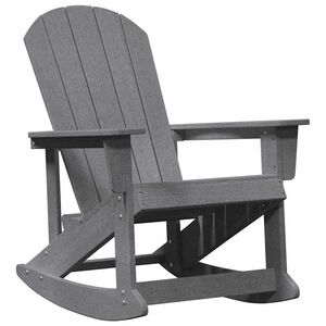 vidaXL Adirondack Gungstol Ljusgr&aring; HDPE