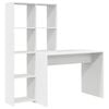 vidaXL Skrivbord Vit Konstruerat tr&auml; 138,5 x 55 x 143 cm