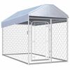 vidaXL Hundg&aring;rd med tak f&ouml;r utomhusbruk 200x100x125 cm