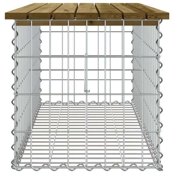 vidaXL Trädgårdsbänk gabion-design 103x44x42 cm tryckimpregnerad furu