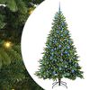 vidaXL Konstgjord julgran med 300 LED-lampor Gr&ouml;n 180 cm PE och PVC