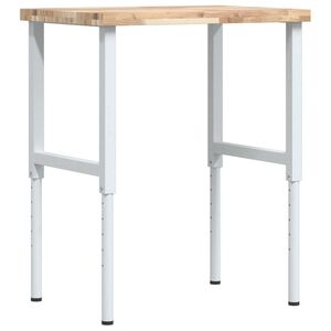 vidaXL Arbetsb&auml;nk 80x60x(73-99,5) cm massiv akacia rektangul&auml;r