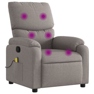 vidaXL Massagef&aring;t&ouml;lj taupe tyg