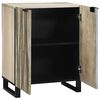 vidaXL Sideboard Vit 60 x 33,5 x 75 cm Massivt mangotr&auml;