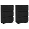vidaXL S&auml;ngbord 2 st svart 40x29,5x64 cm massiv furu