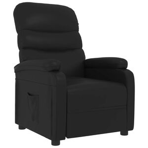 vidaXL Reclinerf&aring;t&ouml;lj svart konstl&auml;der