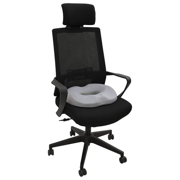 vidaXL Sittkudde Enf&auml;rgad Ljusgr&aring; 42 x 36,5 x 8 cm Minneskum