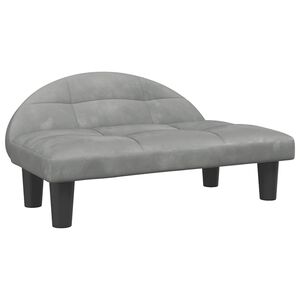 vidaXL Hundb&auml;dd ljusgr&aring; 70x52x30 cm sammet