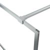 vidaXL Duschv&auml;gg silver 90x195 cm klart ESG-glas