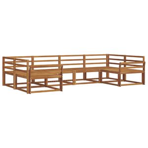 vidaXL Utomhussoffset 6 pcs Naturf&auml;rg Massivt Akaciatr&auml;