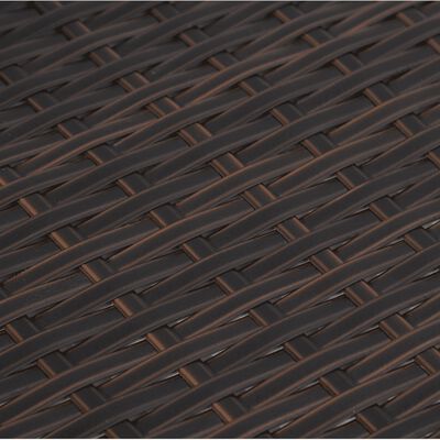 vidaXL Loungegrupp 10 delar med brun dynor konstrotting