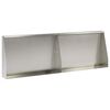 vidaXL St&ouml;dv&auml;gg 2 st 60 x 12 x 40 cm Rostfritt st&aring;l Silver
