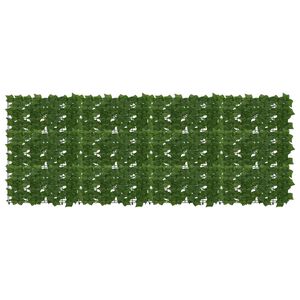 vidaXL Balkongsk&auml;rm med l&ouml;v Gr&ouml;n 200 x 75 cm Polyeten och tyg