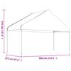 vidaXL Paviljong med tak vit 13,38x5,88x3,75 m polyeten