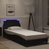 vidaXL Bed Frame with LED without Mattress "Zadar" Black 100x203 cm