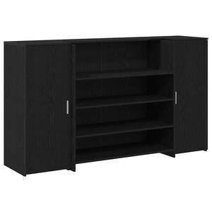 vidaXL Receptionsdisk svart ek 180x50x103,5 cm konstruerat tr&auml;