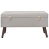 vidaXL Bänk med förvaringsutrymme grå 80 cm sammet