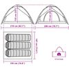 vidaXL Kupoltält 3 personer vit mörkläggningstyg snabbrest
