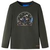 T-shirt med l&aring;nga &auml;rmar f&ouml;r barn khaki 104