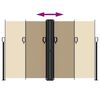 vidaXL Inf&auml;llbar sidomarkis beige 160x1000 cm