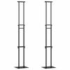 vidaXL M&auml;ssmontrar 2 st Svart 30 x 23,5 x 210 cm St&aring;l