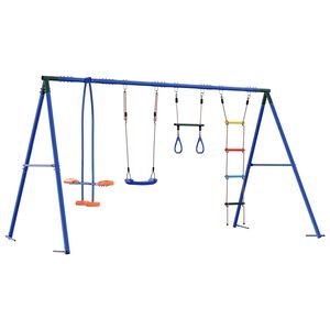 vidaXL Utegunga set Flerf&auml;rgsdesign St&aring;l och PE