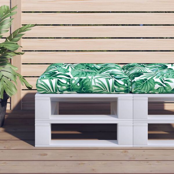 vidaXL Palldyna bladm&ouml;nster 60x60x12 cm tyg