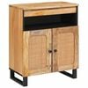 vidaXL Sideboard Brun 60 x 33 x 75 cm Massivt mangotr&auml;