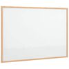vidaXL Magnetisk whiteboardtavla med massiv fururam 80x55 cm