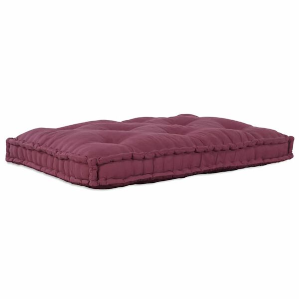 vidaXL Pallettsoffa Kudde Bordeaux 120 x 80 x 12 cm Tyg