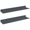 vidaXL Flytande hylla 2 pcs Antracit 40 x 8,5 x 2,5 cm St&aring;l