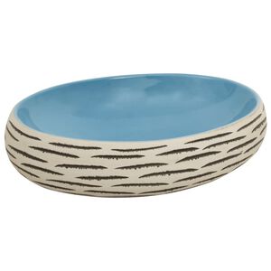 vidaXL Handfat flerf&auml;rgad oval 59x40x15 cm keramik