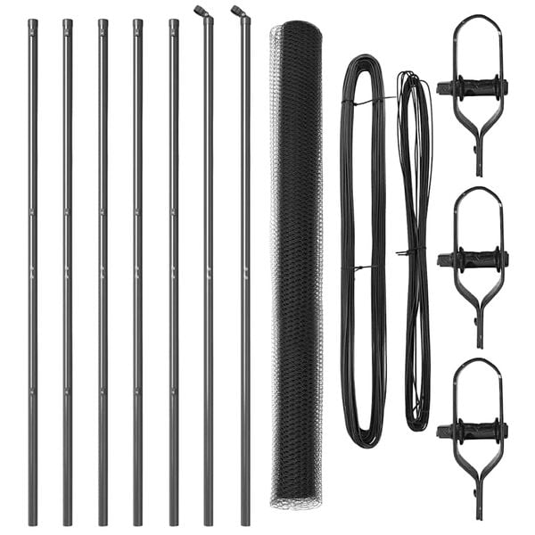 vidaXL St&auml;ngselstolpe Gr&aring; 10 x 1,6 m (13 mm n&auml;t) St&aring;l och PVC