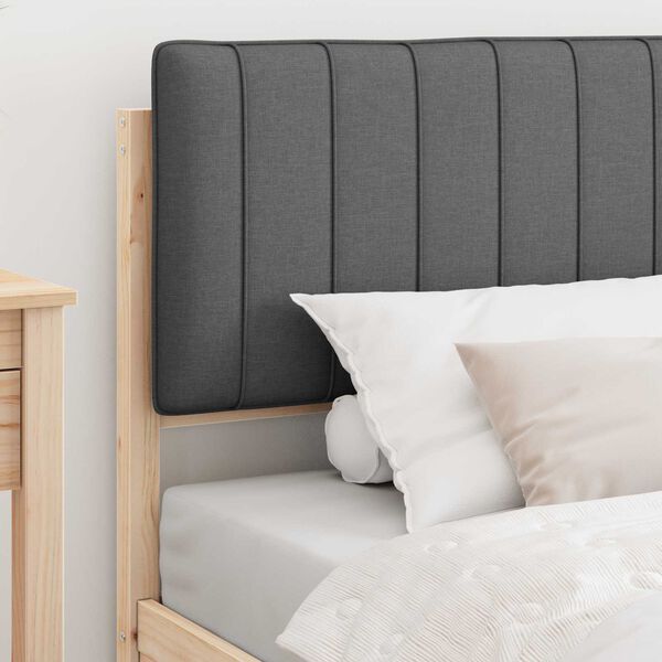 vidaXL S&auml;ngram med Kl&auml;dd Huvudgavel M&ouml;rkgr&aring; 100 x 200 cm Massiv furu